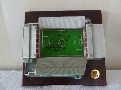 Model of Upton Park West Ham ground signed by Paolo Di Canio