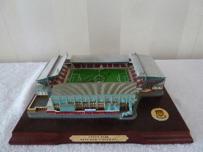 Model of Upton Park West Ham ground signed by Di Canio