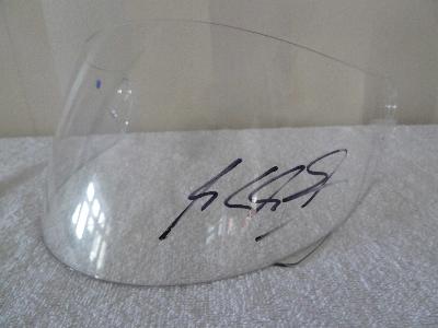 Michael Schumacher signed visor nice clear signature 