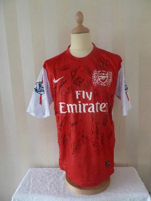 Arsenal 2011-2012 squad signed shirt