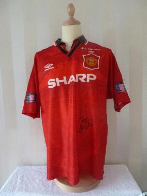 Eric Cantona Manchester Utd signed 1996 FA cup shirt 