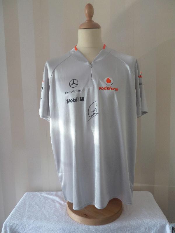 Lewis Hamilton signed team offical McLaren shirt