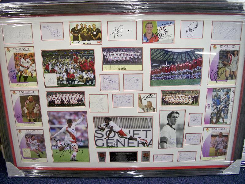 England rugby legends 28 signatures