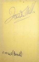 Freddie Mills autograph rare