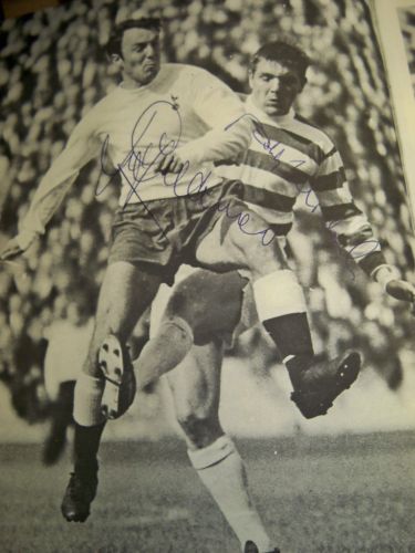 Jimmy Greaves and Bobby Murdoch image signed by both Tottenham V Celtic? Aftal