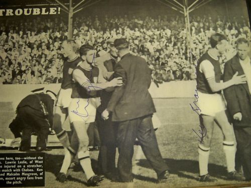 Ken Brown and Malcolm Musgrove signed West Ham image a rare image 