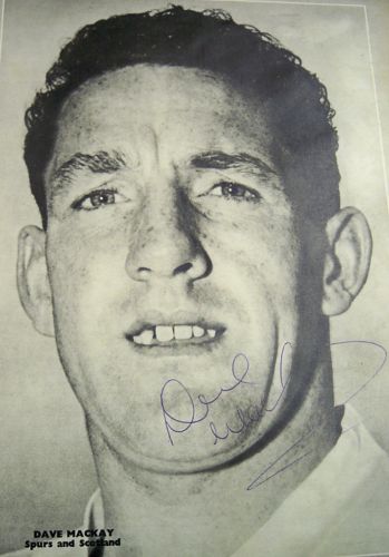 Dave Mackay Tottenham actual signed image Spurs White Hart Lane Legend AFTAL