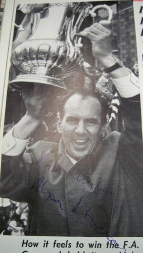 Alan Ashman West Bromwich FA Cup winning manager signed image The Baggies rare