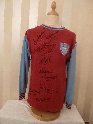 1960's West Ham shirt signed by West Ham legends