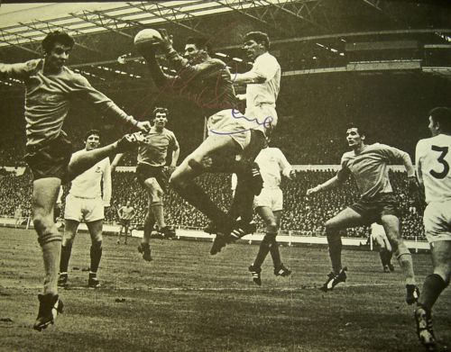 West Bromwich FA Cup Final 1968 image Wembley signed by goalkeeper John Osbourne