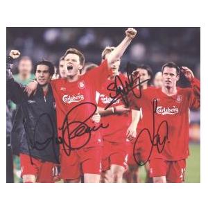 Liverpool's Garcia, Carragher, Hypia and Riise. 