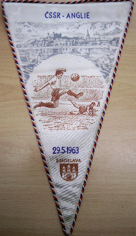 Ray Wilson  pennant presented to him playing for England 1963