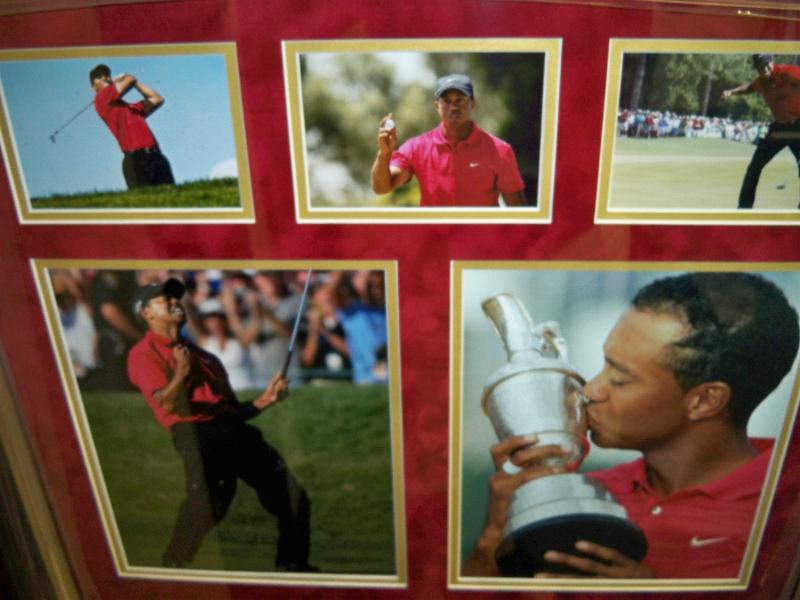 Tiger Woods signed presentation 