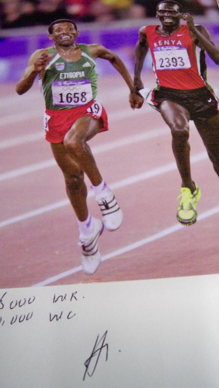 Haile Gebrselassie autograph and image