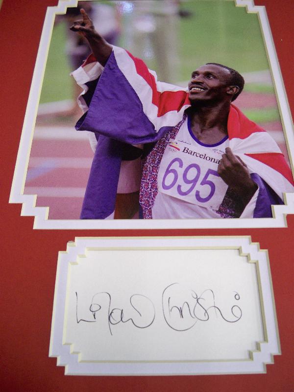 Linford Christie signature and image