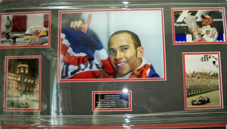 Lewis Hamilton signed presentation