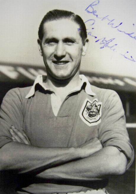Stan Mortenson rare 1950's Blackpool signed actual photograph