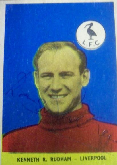 Kenneth R. Rudham - Liverpool rare signed collectable AB&C card aftal