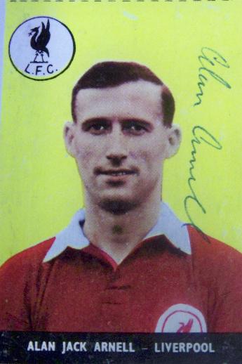 Alan Jack Arnell - Liverpool rare signed collectable card