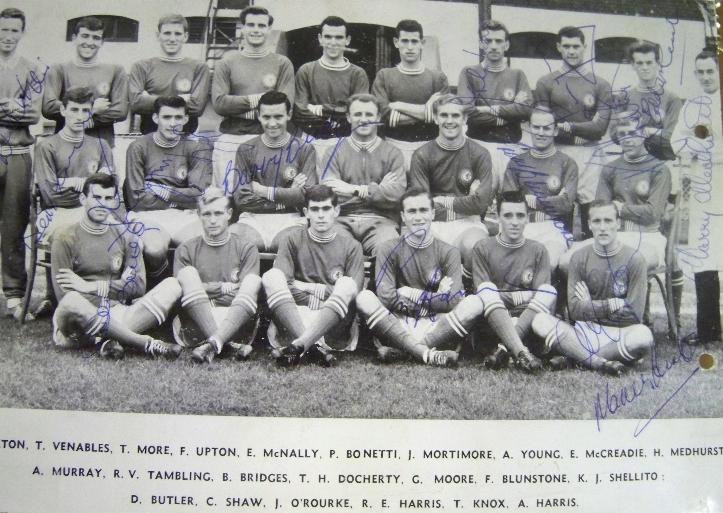 Chelsea vintage 1960 multi signed picture