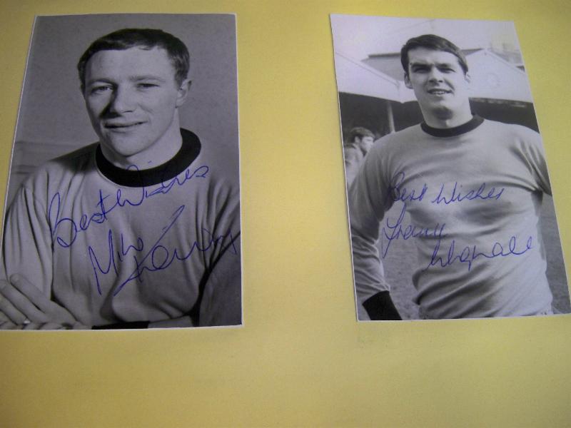 Mike Kenning and Frank Wignall Wolverhampton Wanderers signed photos