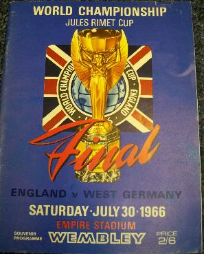 World Championship England vs West Germany 1966 Programme