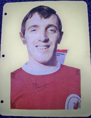 Peter Thompson  Liverpool signed magazine image