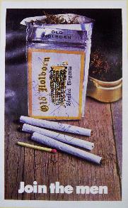 Jimmy Greaves signed vintage image of Old Holborn cigarettes