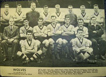 Wolverhampton Wanderers signed full team image 1959-1960