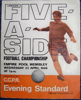 Five a side, Football Championship, Evening Standard signed vintage 1969 official programme. 