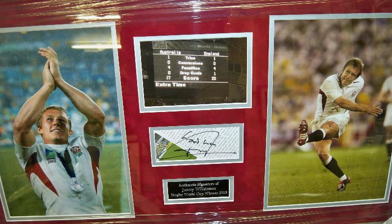 Johnny Wilkinson signed World Cup 2003 presentation