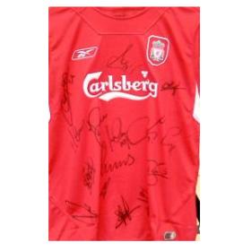 Signed Liverpool shirt The FA Cup winners 2006