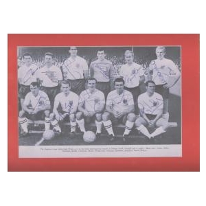 Signed 1963 England team photo.