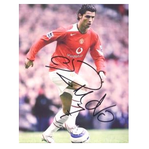 Signed photo of Ronaldo.