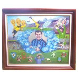 Orignial oil painting of  the Peter Shilton montage.