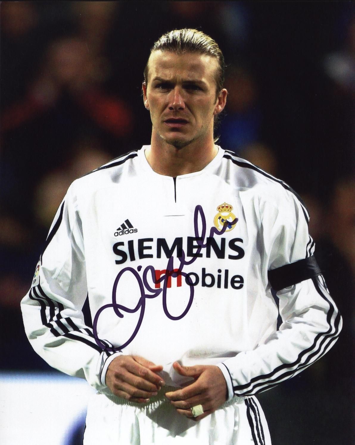 David Beckham in Real Madrid colours