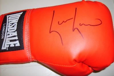 Lennox Lewis signed boxing glove