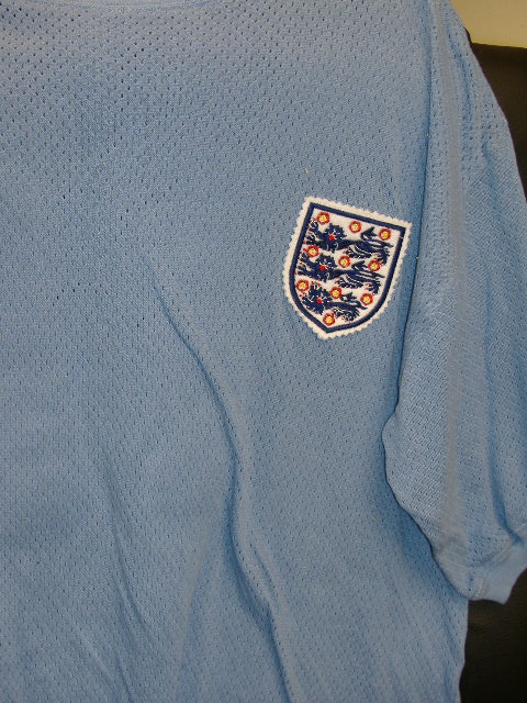 Martin Peters worn Blue England Shirt Mexico 1970