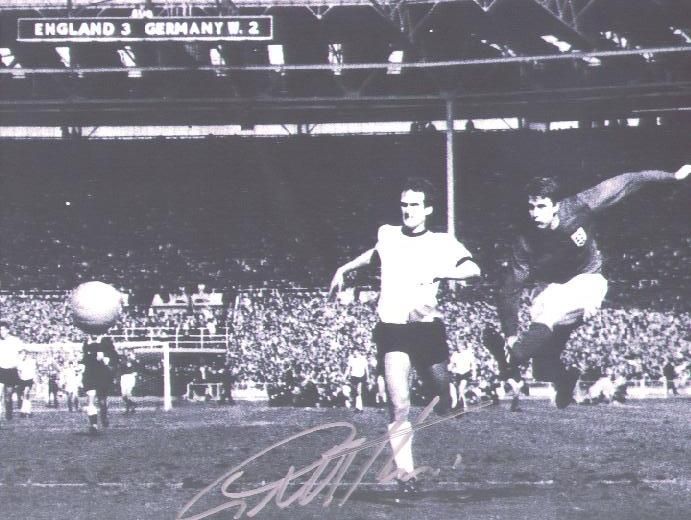 Sir Geoff Hurst scores his third