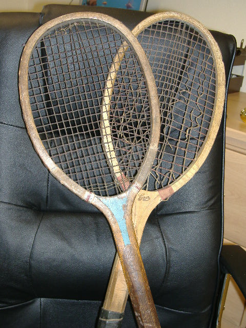 Wooden tennis rackets