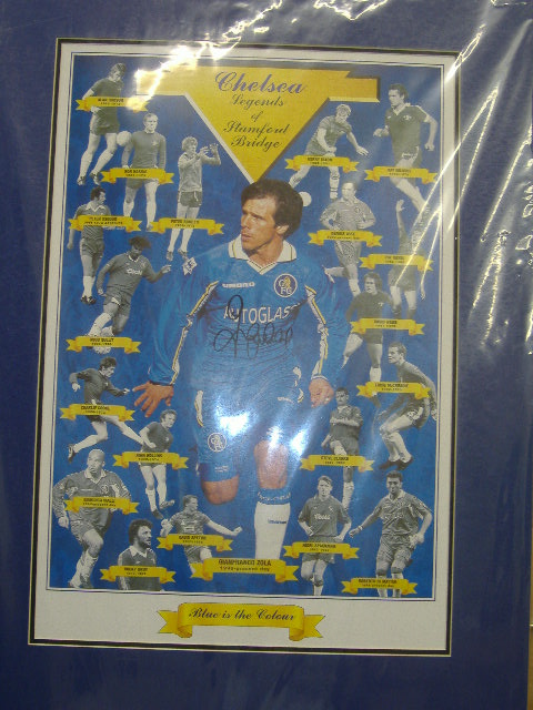 Chelsea Legends print signed by Zola