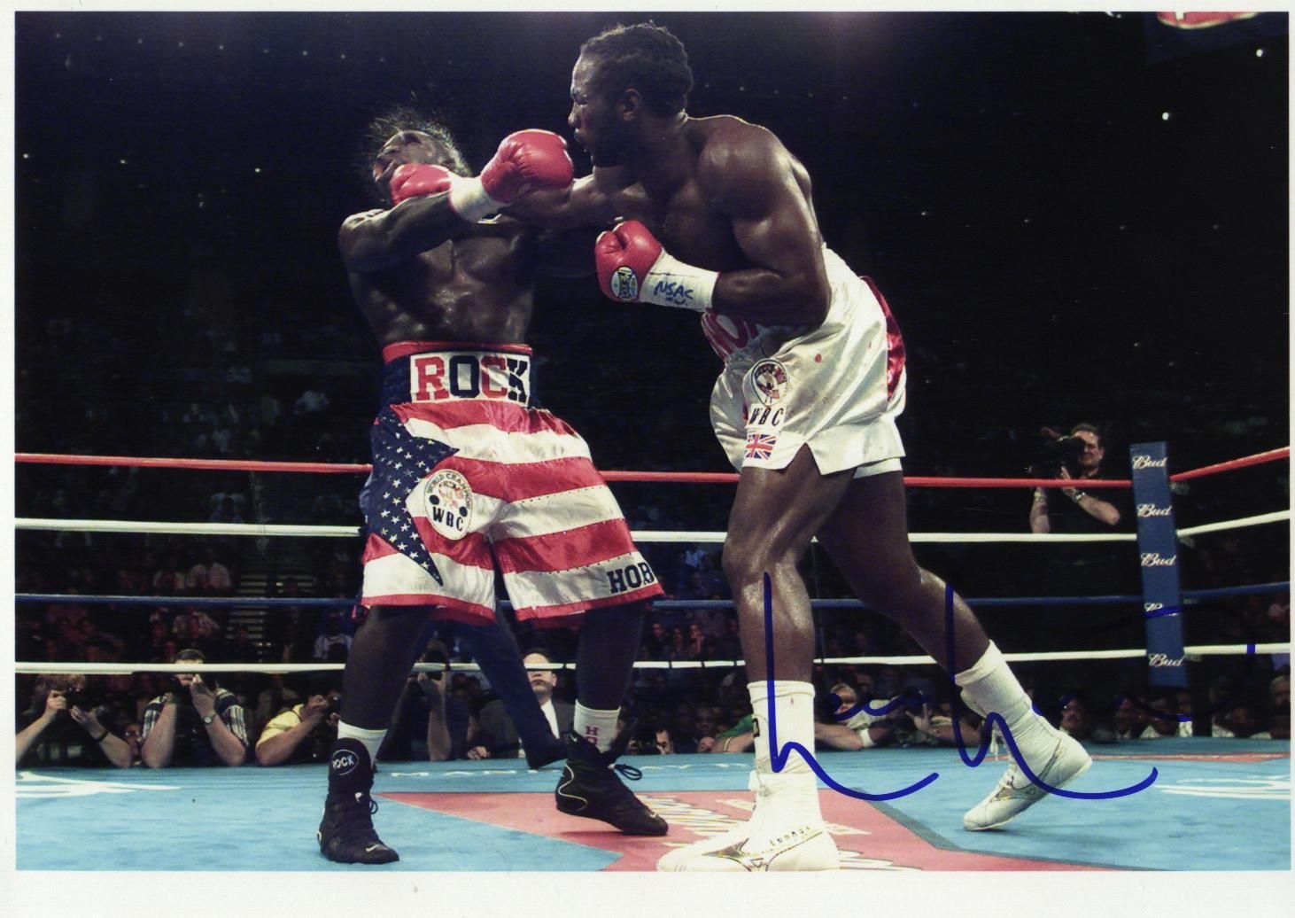 Lennox Lewis in action