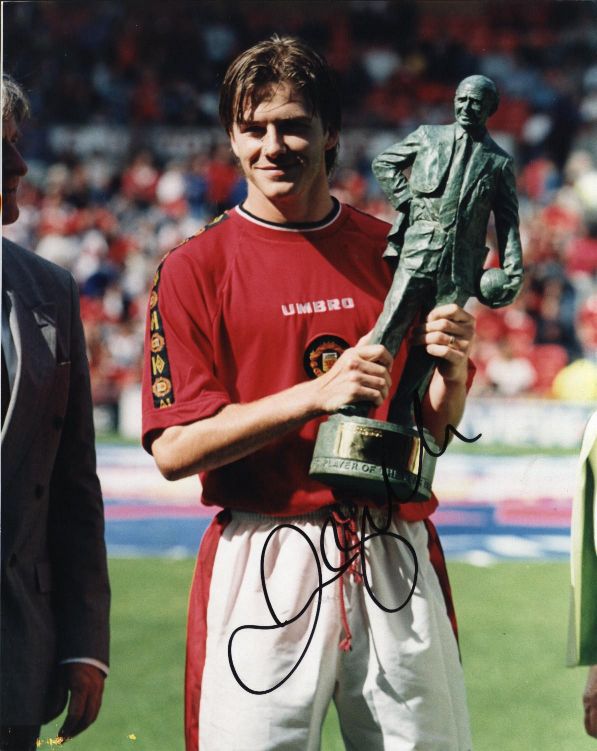David Beckham signed Manchester United Player of the Year