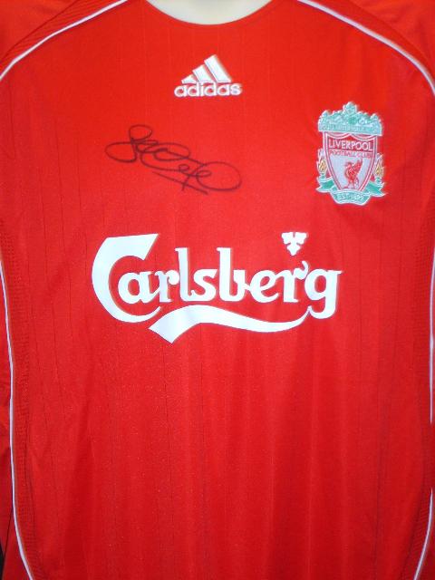 Steve Gerrard signed liverpool shirt