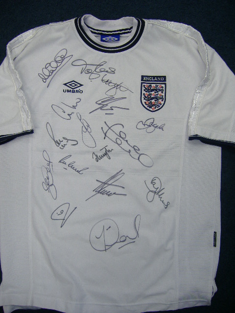England shirt signed