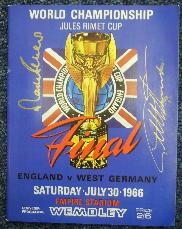 World Cup signed 1966 Final replica programme