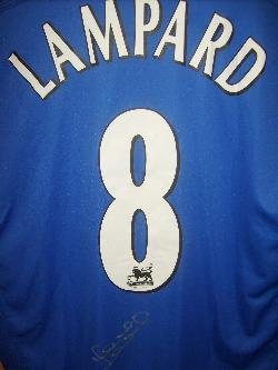 Chelsea home shirt signed by Frank Lampard
