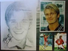 David Beckham signed montage