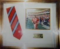 Paul Gascoigne tie and insert photograph framed