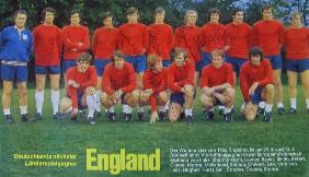 England team picture from magazine signed by Bobby Moore and others